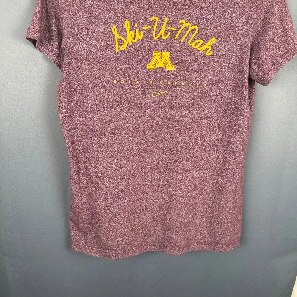 Nike Minnesota Golden Gophers Ski-U-Mah Heather Maroon T-Shirt Mens Large